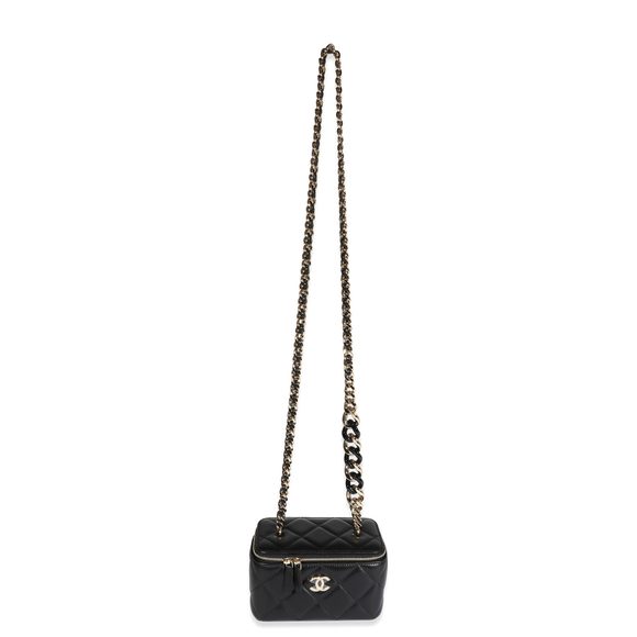 Chanel Black Quilted Lambskin Elegant Chain Vanity Bag - Picture 4 of 7